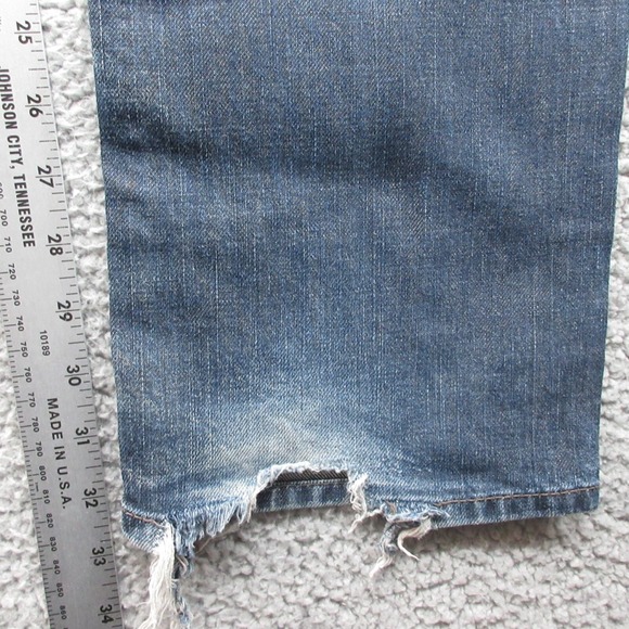 Diesel Waykee Denim Jeans Pants Mens 31x34 Blue Distressed Straight Italy - Picture 8 of 10